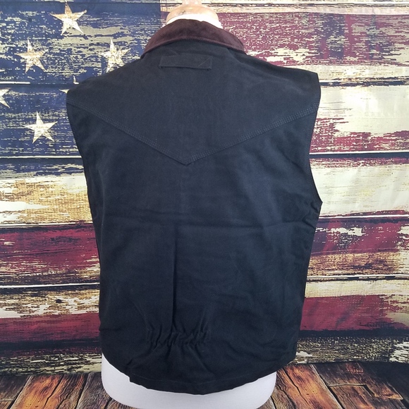 WYOMING TRADERS CODY CONCEALED CARRY CANVAS VEST - BLACK - Picture 5 of 8